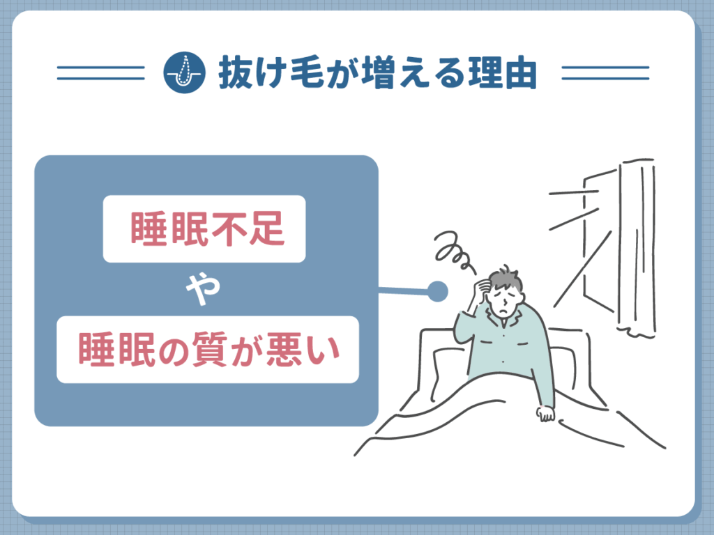 抜け毛が増える理由③:睡眠不足や睡眠の質が悪い