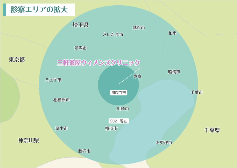 診療エリアの拡大マップ